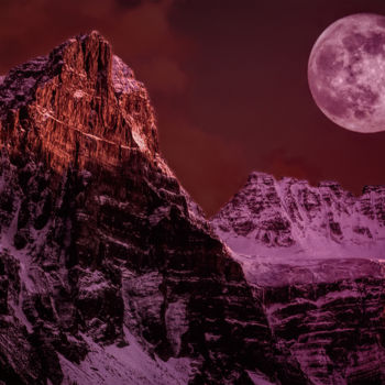 "Pink Moon in the Ca…" başlıklı Fotoğraf Joe Pate tarafından, Orijinal sanat, Fotoşoplu fotoğrafçılık