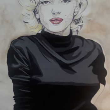 Pintura titulada "Marilyn 3" por Johan, Obra de arte original, Oleo
