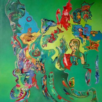 Painting titled "MASCARAS" by Johana Uvence, Original Artwork