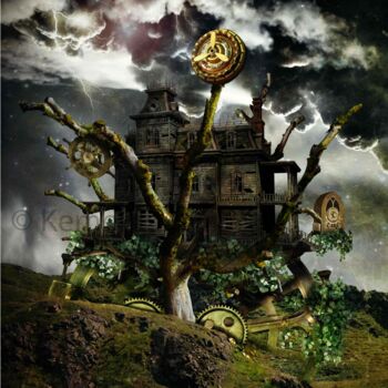 Arts numériques intitulée "L'arbre à rêve" par Johann Kementaris, Œuvre d'art originale, Photo montage