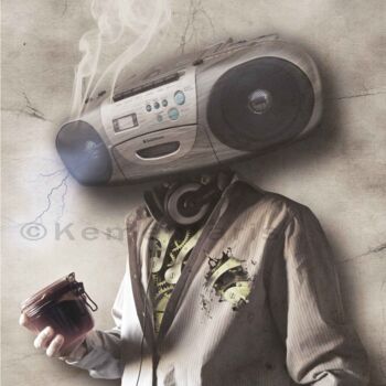 Digital Arts titled "Audio vaporisé" by Johann Kementaris, Original Artwork, Photo Montage