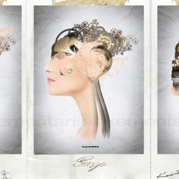 Arts numériques intitulée "Triptyque Mirage -…" par Johann Kementaris, Œuvre d'art originale, Photo montage