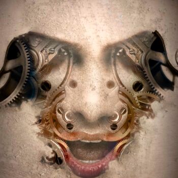 Digitale Kunst getiteld "Scary" door Johann Kementaris, Origineel Kunstwerk, Foto Montage