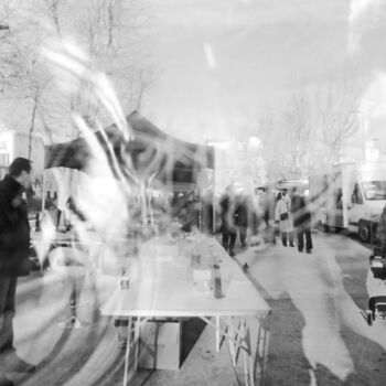 Fotografie getiteld "Le marché 1" door Johanna Bouvarel, Origineel Kunstwerk, Digitale fotografie Gemonteerd op Aluminium