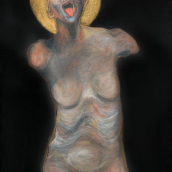 Peinture intitulée "Sainte claustration" par Johanna Aelion, Œuvre d'art originale, Acrylique Monté sur Châssis en bois