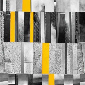 Collages intitolato "City 3 : Yellow tou…" da Johanna L, Opera d'arte originale, Oggetti