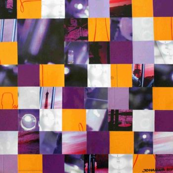 Collages titled "Paris purple sunset" by Johanna L, Original Artwork