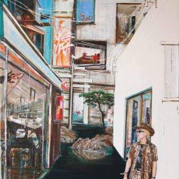 Peinture intitulée "Ken est en ville" par Johanne Guichard, Œuvre d'art originale