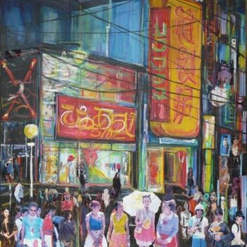 Peinture intitulée "Shibuya" par Johanne Guichard, Œuvre d'art originale