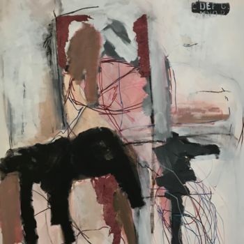 Schilderij getiteld "Quel est le nom de…" door Johanne Proulx, Origineel Kunstwerk, Acryl