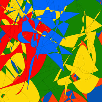 Grafika cyfrowa / sztuka generowana cyfrowo zatytułowany „Abstract-Art-M0053” autorstwa Johannes Murat, Oryginalna praca, In…