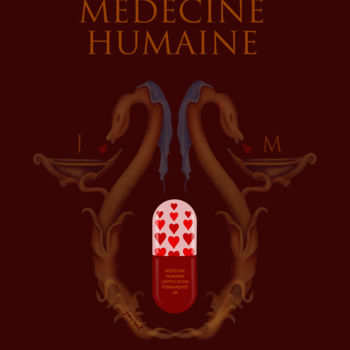 Digitale Kunst mit dem Titel "Humanum Medicamentu…" von Johannes Murat, Original-Kunstwerk, Öl