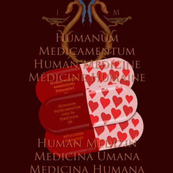 Digital Arts με τίτλο "Humanum Medicamentu…" από Johannes Murat, Αυθεντικά έργα τέχνης, Λάδι
