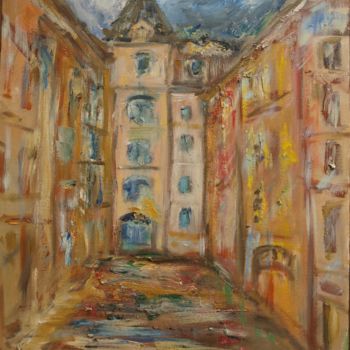 Painting titled "Hospice Evian" by Johan Roels, Original Artwork, Oil
