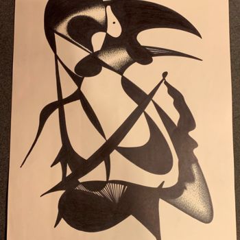Картина под названием "Bird #1" - John Colta, Подлинное произведение искусства, Акрил