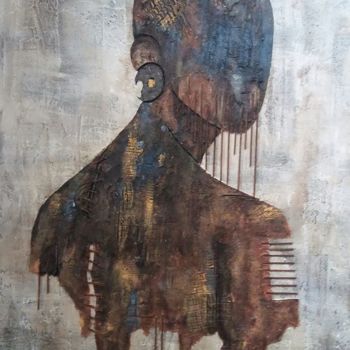 Картина под названием "L' Ohm n° 20" - Johell, Подлинное произведение искусства, Акрил Установлен на Деревянная рама для нос…