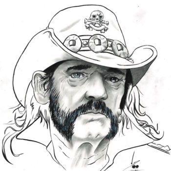 "Lemmy" başlıklı Resim John Creekmore tarafından, Orijinal sanat, Mürekkep