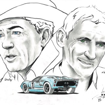 Drawing titled "Legends" by John Creekmore, Original Artwork, Ink