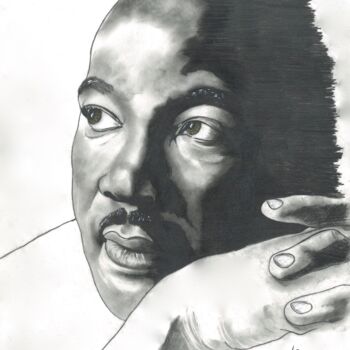 Dibujo titulada "MLK" por John Creekmore, Obra de arte original, Lápiz