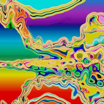 Arts numériques intitulée "yellowstone (25 imp…" par J.Jokko, Œuvre d'art originale, Peinture numérique