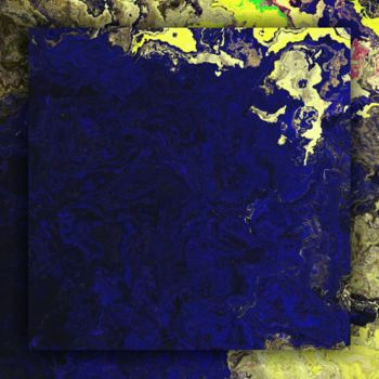 Arts numériques intitulée "Poster Abstract blue" par J.Jokko, Œuvre d'art originale, Peinture numérique