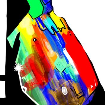 Arts numériques intitulée "Abstr" par J.Jokko, Œuvre d'art originale, Peinture numérique