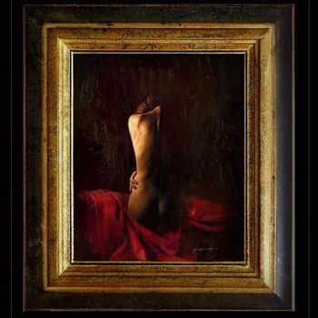 Pittura intitolato ""Emerging from Dark…" da John Enright, Opera d'arte originale