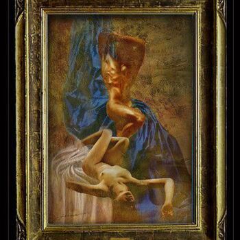 Schilderij getiteld ""The Torment of Ada…" door John Enright, Origineel Kunstwerk