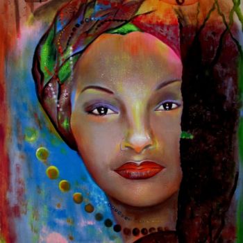 Painting titled "AFRICA-Serie1" by John Garcon, Original Artwork, Oil