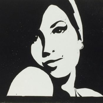 Printmaking titled "amyprint.jpg" by John Garrett, Original Artwork, Xylography