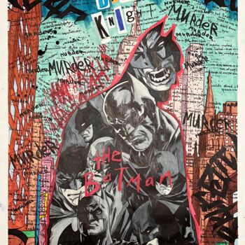Peinture intitulée "Batman Empire Inter…" par John Karter, Œuvre d'art originale, Marqueur
