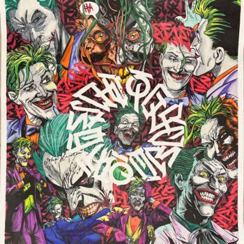 Painting titled "Joker" by John Karter, Original Artwork, Marker