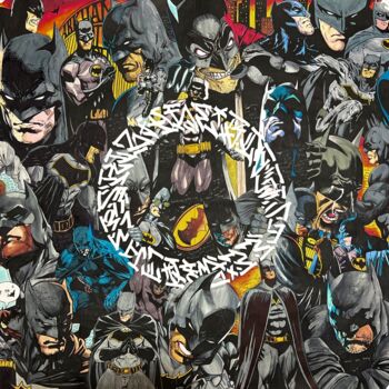 Malerei mit dem Titel "Batman" von John Karter, Original-Kunstwerk, Marker