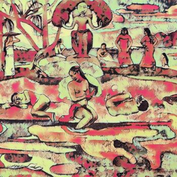 Arte digitale intitolato "Paul Gauguin - Clon…" da John Mailly, Opera d'arte originale, Lavoro digitale 2D