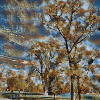 Grafika cyfrowa / sztuka generowana cyfrowo zatytułowany „the big trees - Les…” autorstwa John Mailly, Oryginalna praca, 2D…