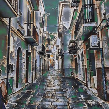 Digitale Kunst getiteld "San Marco In Lamis…" door John Mailly, Origineel Kunstwerk, 2D Digital Work