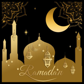 Arts numériques intitulée "Le mois du Ramadan…" par John Mailly, Œuvre d'art originale, Travail numérique 2D