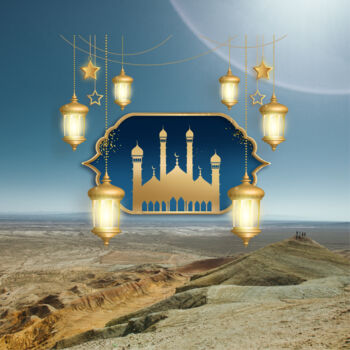 Digitale Kunst mit dem Titel "Ramadan 2021 - 09" von John Mailly, Original-Kunstwerk, 2D digitale Arbeit