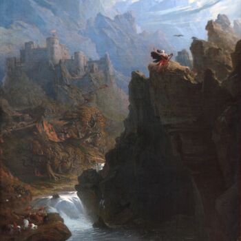 Pittura intitolato "Le Barde" da John Martin, Opera d'arte originale, Olio