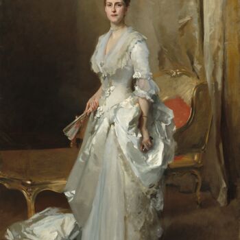 Painting titled "Mme Henry White" by John Singer Sargent, Original Artwork, Oil