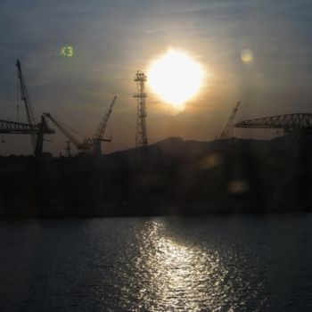 Photographie intitulée "Reflets sur le port…" par Jean Yves Romanetti, Œuvre d'art originale