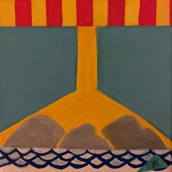 Peinture intitulée "Cote d' Azur" par John Boudreau, Œuvre d'art originale, Acrylique