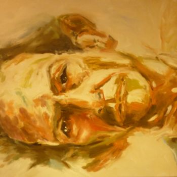 Ζωγραφική με τίτλο "hommage a james hurt" από Mc Kenzie, Αυθεντικά έργα τέχνης, Λάδι Τοποθετήθηκε στο Ξύλινο φορείο σκελετό