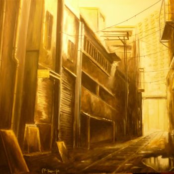 Картина под названием "Rue d'usine" - Mc Kenzie, Подлинное произведение искусства, Масло