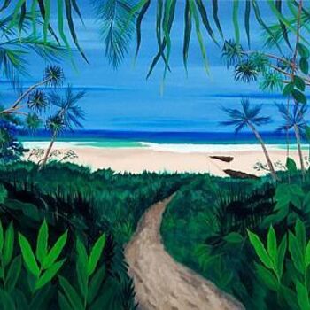 Schilderij getiteld "Kauai - South Pacif…" door John Michael Kearney, Origineel Kunstwerk