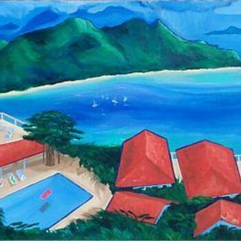 Painting titled "Caribbean Dream 1" by John Michael Kearney, Original Artwork