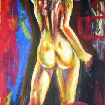 Painting titled "arcoiris al desnudo" by Johnny Mcdonald Pintor Hondureño, Original Artwork