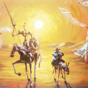 Painting titled "Dom Quixote" by Johnny Oliveira, Original Artwork, Acrylic