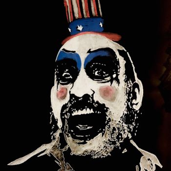 Painting titled "Captain Spaulding" by John Von Brown, Original Artwork, Acrylic