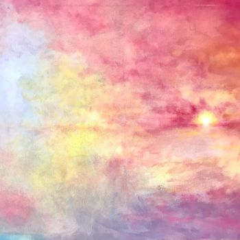 Peinture intitulée "Sunset" par John Von Brown, Œuvre d'art originale, Huile